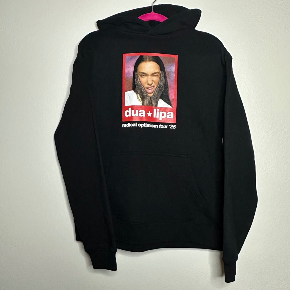 Dua‎ Lipa Radical Optimism Tour 25 Black Hoodie Size S